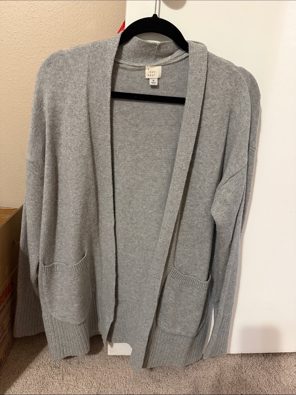 a new day Light Gray Open-Front Cardigan Sweater